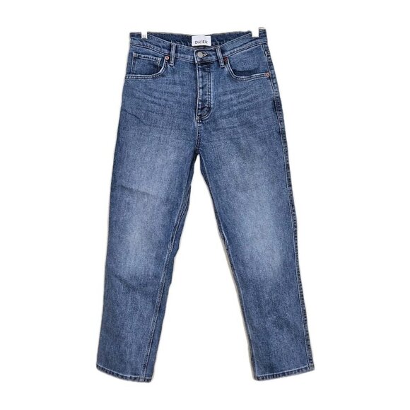 DU/ER Jean Women 29x27 (26) Blue Straigh Leg WFMR5017 Stretch Preppy Performance - Picture 1 of 16